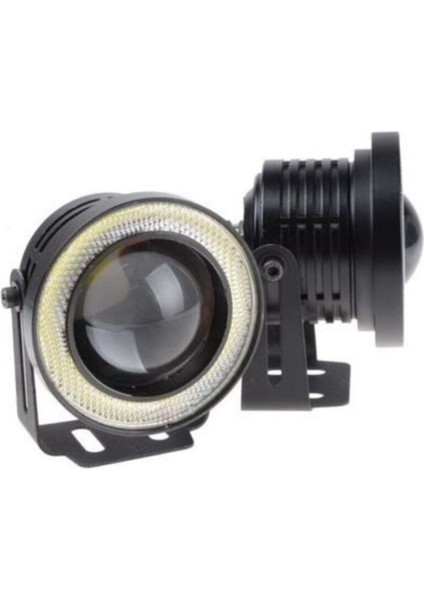 Kırmızı Angel LED Sis Lamba Far Seti Yuvarlak 76 mm Mercekli indirimleri