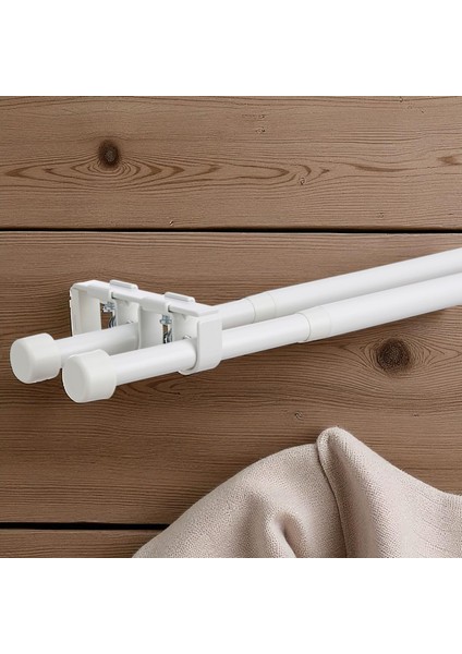 Bekräfta Perde Çubuğu 120-210 cm 19 mm Kolay Montaj Beyaz Ayarlanabilir Set modelleri