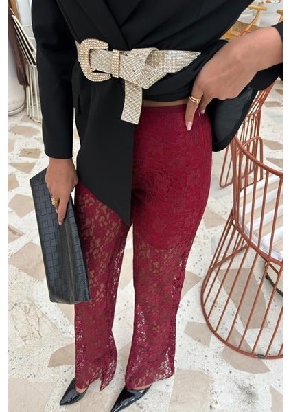 Ipeksi Içi Astarlı Dantel Pantolon 0081 modelleri