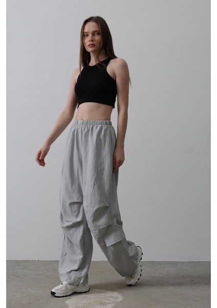 Ipeksi Paraşüt Cargo Pantolon - Gri