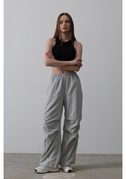 Ipeksi Paraşüt Cargo Pantolon - Gri modelleri