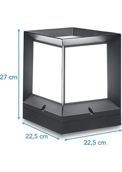 Zita Ultra Rubik Bahçe Çim Duvar Armatür Siyah Ip54 Dış Mekan E27 Duylu modelleri