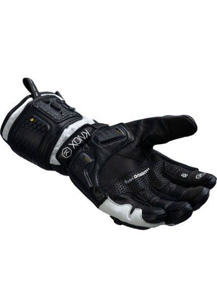 Handroid Mk5 Korumalı Deri Motosiklet Eldiveni Siyah Beyaz fırsatları