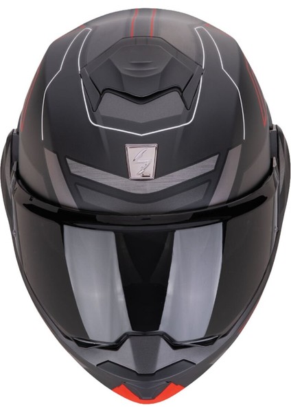 Exo-Tech Evo Conquer Çene Açılabilir Motosiklet Kaskı Mat Siyah Kırmızı modelleri