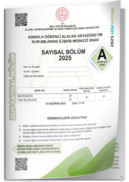 2025 Lgs Meb Birebir Tıpkı Basım Çıkmış Soru Say-Söz Kitapçıkları (Video/pdf Çözümlü Türkiye Geneli) fiyatları