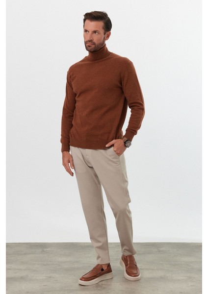 Erkek Yünlü Normal Kalıp Tam Balıkçı Yaka Triko Kazak fiyatları