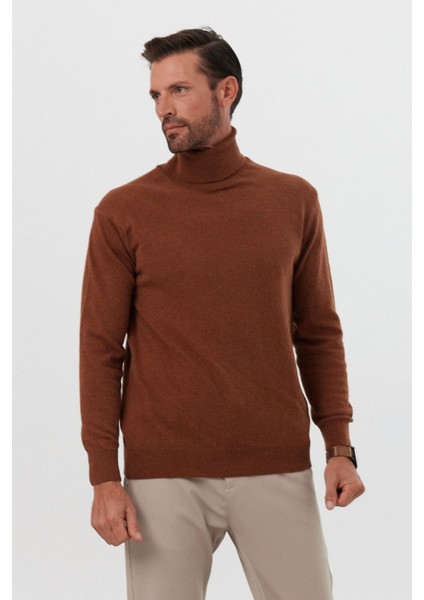 Erkek Yünlü Normal Kalıp Tam Balıkçı Yaka Triko Kazak fırsatları