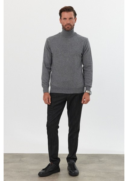 Erkek Yünlü Normal Kalıp Tam Balıkçı Yaka Triko Kazak fiyatları