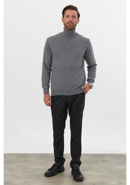 Erkek Yünlü Normal Kalıp Tam Balıkçı Yaka Triko Kazak modelleri