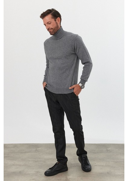 Erkek Yünlü Normal Kalıp Tam Balıkçı Yaka Triko Kazak fırsatları