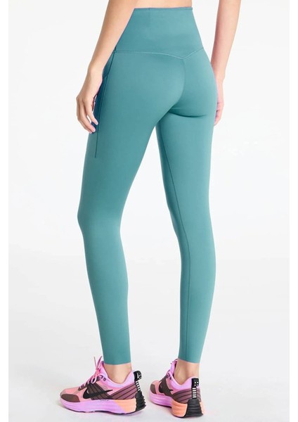 Go Dri Fit Infinalock High Rise 7/8 Leggings 6 Cepli Toparlayıcı Yüksek Belli Reflektörlü Spor Tayt Mavi fiyatları