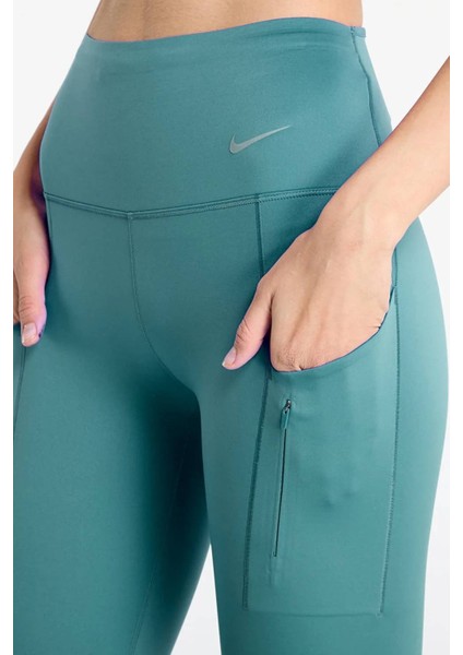 Go Dri Fit Infinalock High Rise 7/8 Leggings 6 Cepli Toparlayıcı Yüksek Belli Reflektörlü Spor Tayt Mavi modelleri