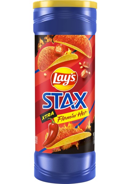 Stax Xtra Flamin' Hot Flavored Potato Crisps 155.9G