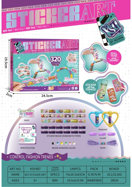 Sticker Art Sticki Station Pack 320 Sticker / KSY987