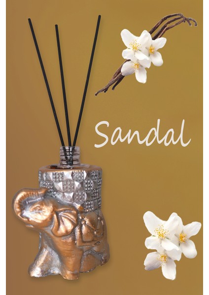 Sandal Kokulu Oda Kokusu – Fil Biblo Tasarım 100 ml Çubuklu