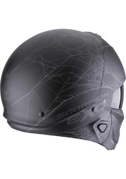 Exo Combat 2 Spider Web Modüler Motosiklet Kaskı Mat Siyah Gümüş modelleri