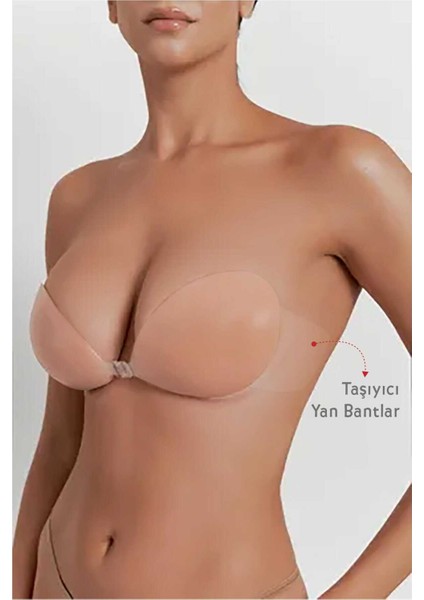 Kadın Ten Silikon Destekli Yapışkan Sütyen 8008
