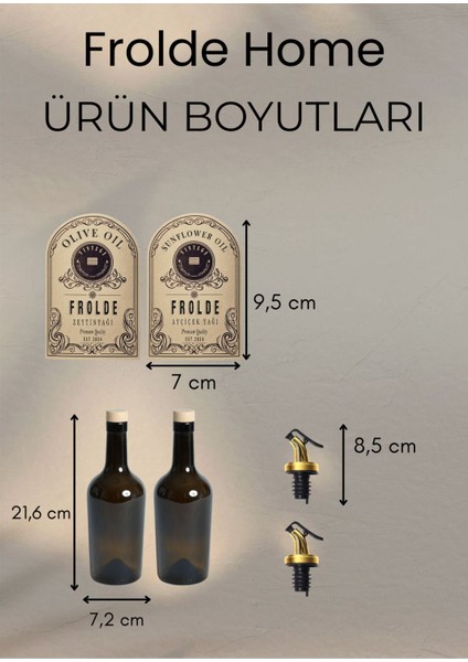 Home Ahşap Stantlı 2'li Amber Gold Tıpalı 500 ml Cam Ayçiçek Yağı Zeytinyağı Şişesi Yağdanlık fırsatları
