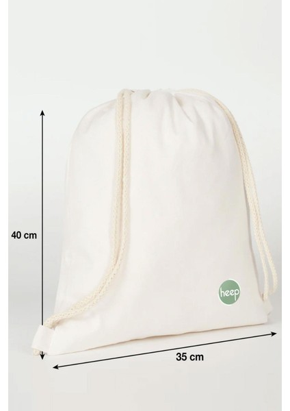 Krem 35X40 cm Unisex Ham Bez Büzgülü Sırt Ayakkabı Çantası fiyatları