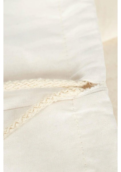 Krem 35X40 cm Unisex Ham Bez Büzgülü Sırt Ayakkabı Çantası fırsatları