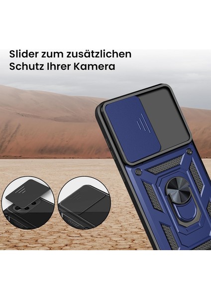Samsung Galaxy S25 Edge Kılıf Kamera Korumalı Sürgülü Yüzüklü Armor Zırh Tank Kapak + 1 Adet 9h Ekran Koruyucu Cam Set fiyatları
