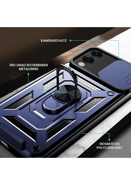 Samsung Galaxy S25 Edge Kılıf Kamera Korumalı Sürgülü Yüzüklü Armor Zırh Tank Kapak + 1 Adet 9h Ekran Koruyucu Cam Set modelleri