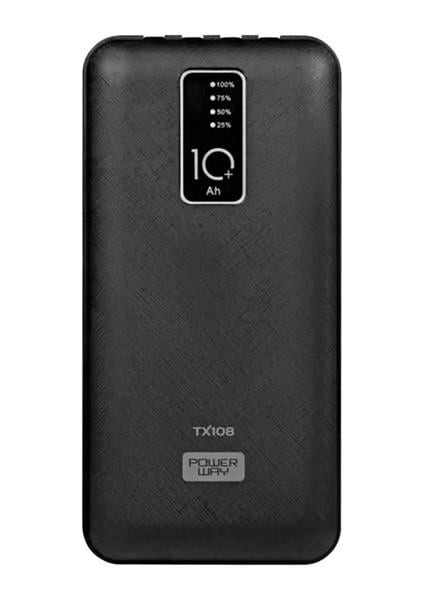 TX108 Dijital Göstergeli 4 Çıkışlı 10000 Mah Powerbank Siyah