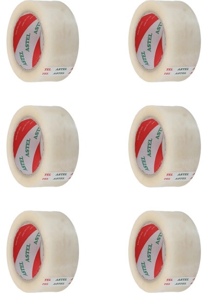 , Koli Bandı, 6 Adet, 45 mm 100 M, Şeffaf, Hotmelt, Dayanıklı fiyatları