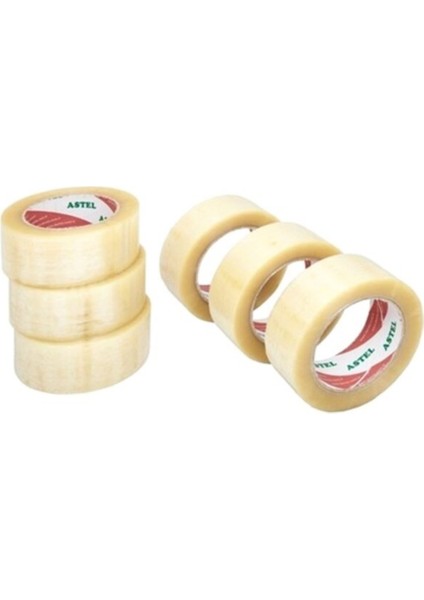 , Koli Bandı, 6 Adet, 45 mm 100 M, Şeffaf, Hotmelt, Dayanıklı fırsatları