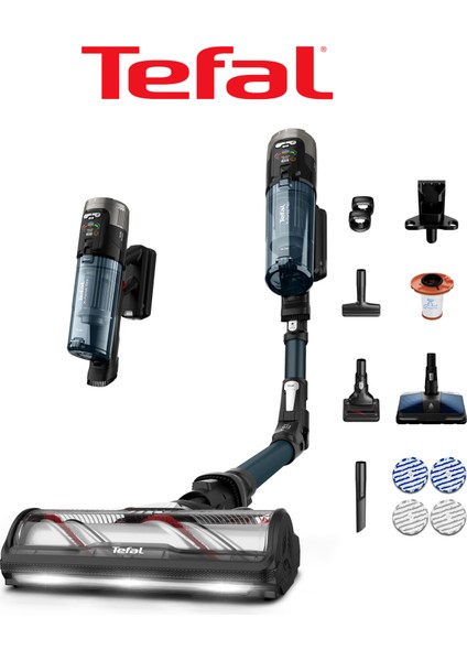TY9AC X-force Flex 13.60 Allergy Aqua Aerospin Kablosuz Şarjlı Dikey Süpürge - 150 Air Watt
