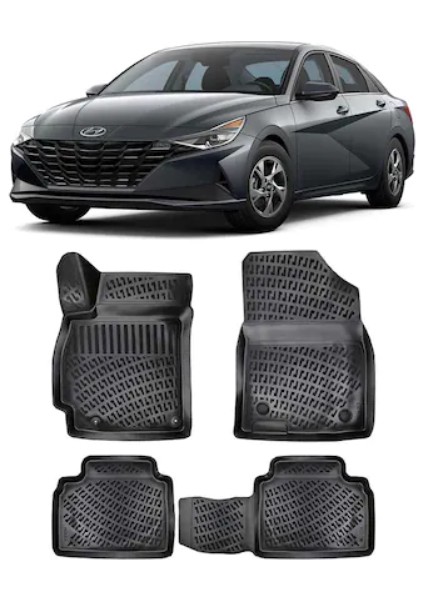 Hyundaı Elantra 3D Siyah Havuzlu Paspas 2020 ve Sonrası