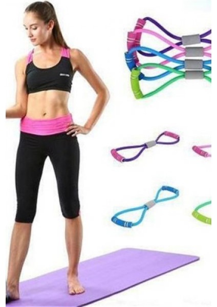 Pilates ve Yoga Egzersiz Lastiği – Jimnastik, Spor ve Kondisyon Direnç Bandı
