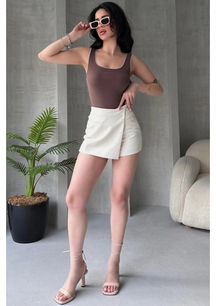 Nakış Detaylı Kalın Askılı Bluz Atlet %100 Pamuklu modelleri