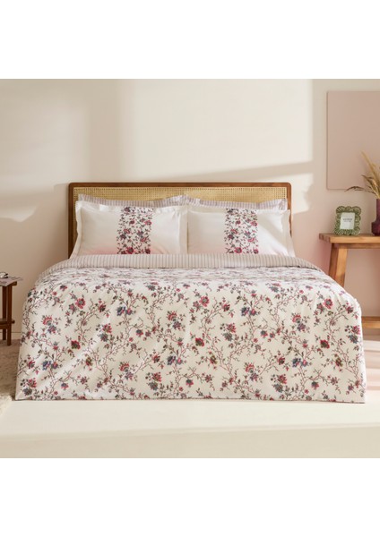 Inara %100 Pamuk Tek Kişilik Nevresim Takımı Kırmızı