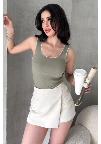 2'li Ekonomik Paket Nakış Detaylı %100 Pamuklu Kalın Askılı Bluz Atlet fiyatları