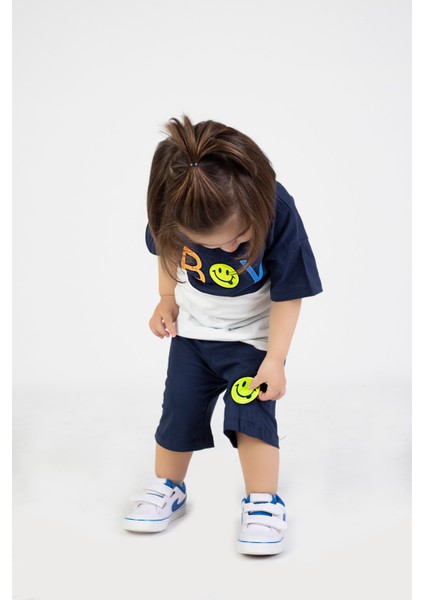 Şortlu Kısa Kollu Boys Desen Baskılı Basic Alt-Üst Takım 6-24 Ay modelleri