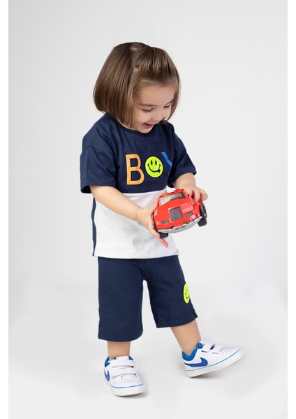 Şortlu Kısa Kollu Boys Desen Baskılı Basic Alt-Üst Takım 6-24 Ay indirimleri