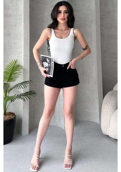 Nakış Detaylı Kalın Askılı Bluz Atlet %100 Pamuklu fırsatları