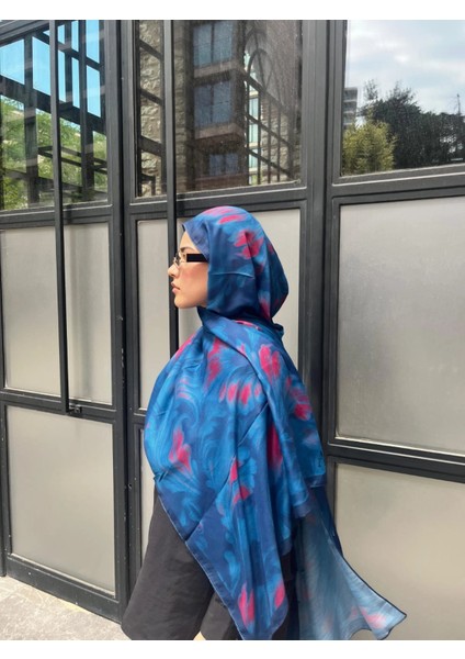 Esinti Vual Soft Pamuk Şal Mavi Fuşya Indigo Renk fiyatları