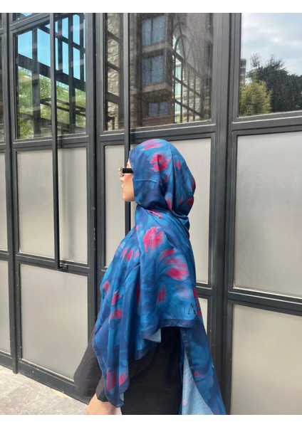 Esinti Vual Soft Pamuk Şal Mavi Fuşya Indigo Renk fırsatları