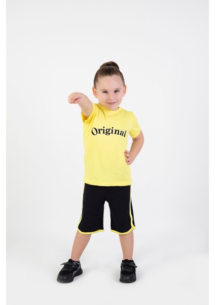 Erkek Çocuk Orijinal Baskılı Basic Kaprili Takım 5-9 Yaş