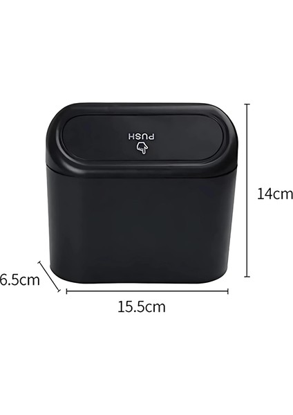 Araba Çöp Kutusu Araç Içi Taşınabilir Hombak Kapaklı Organizer Çöp Kovası Itme Kapaklı Kova fiyatları