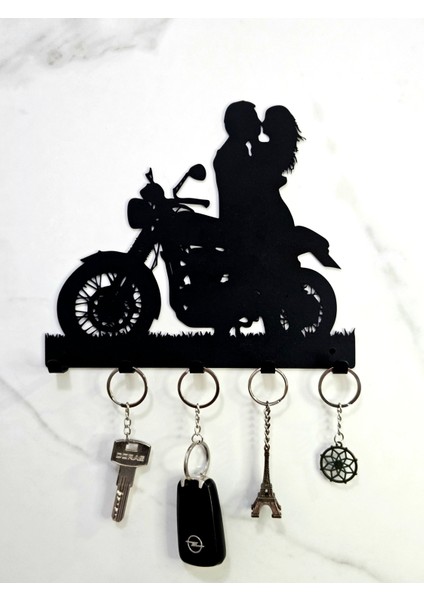 Metal Motosiklet Aşk Temalı Şık Anahtarlık Dekoratif Anahtar Askısı fiyatları