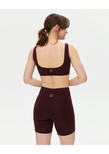 Kahverengi Organik Pamuk Low Back Bra Sırt Dekolteli Göğüs Pedli Pilates Yoga Sütyeni fiyatları