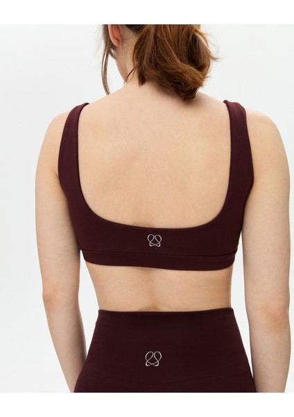 Kahverengi Organik Pamuk Low Back Bra Sırt Dekolteli Göğüs Pedli Pilates Yoga Sütyeni fırsatları