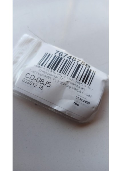 7674875B Vespa Cosa2 Debriyajı Somun -Dın 934- M12 x 1,50 - Çekme Dayanımı=10 - Düzlem Genişliği 17 - Vespa Cosa2 Debriyajı Için Debriyaj Somunu Olarak Kullanılır indirimleri