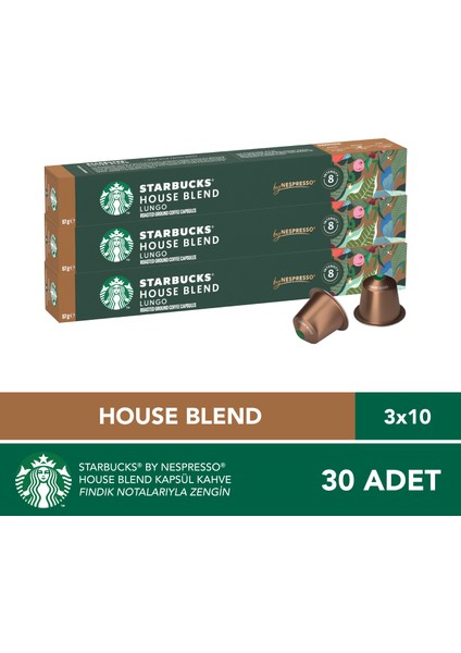 By Nespresso House Blend Kapsül Kahve 3 x 10 Adet