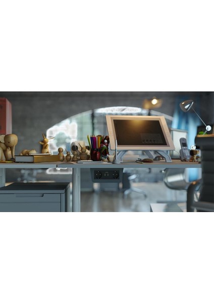 Under-Line Priz Sistemleri 6 Modül - 2 Priz - 2 USB, Siyah modelleri