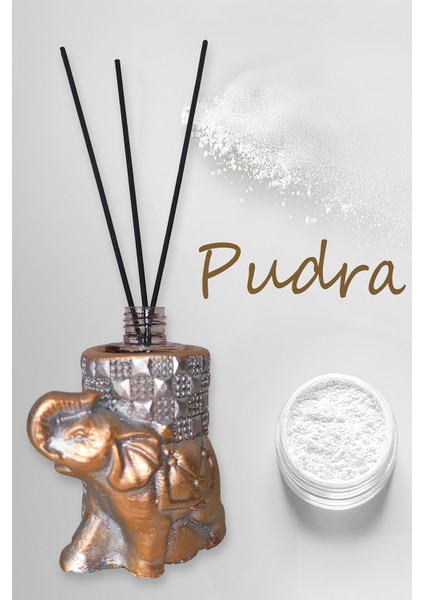 Pudra Kokulu Oda Kokusu – Fil Biblo Tasarım 100 ml Çubuklu
