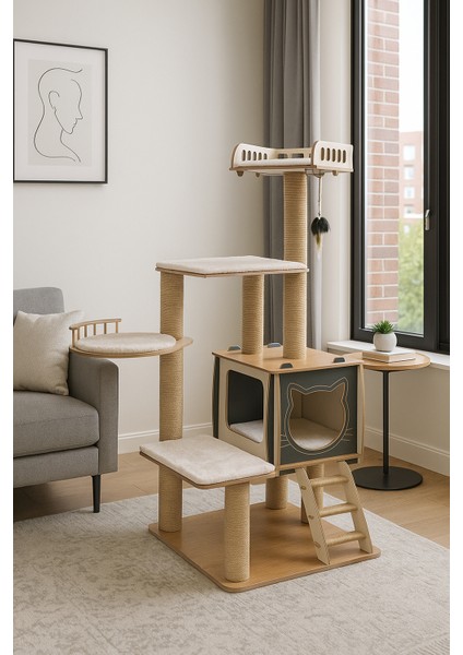 Xl Katlı Kedi Oyun Evi Köşk modelleri